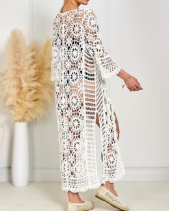 Discount Damska narzutka plażowa koronkowa Narzutka Plażowa