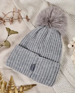 Best Damska ocieplana czapka z pomponem Damskie Czapki I Kapelusze