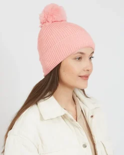 Sale Damska ocieplana czapka z pomponem Damskie Czapki I Kapelusze