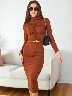 Outlet Damska ołówkowa spódnica midi Spódnice