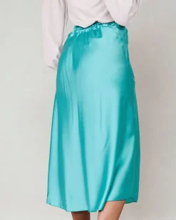 New Damska spódnica midi a'la satynowa Spódnice