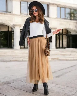 Best Damska spódnica midi z tiulem Spódnice