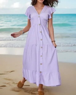 Best Damska sukienka do kolan Sukienki Letnie