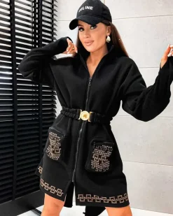 Discount Damska sukienka mini typu bluza Bluzy