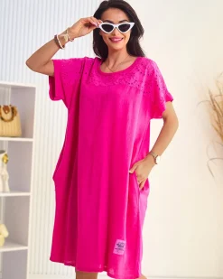Clearance Damska sukienka oversize Plus Size