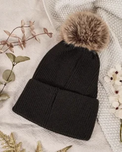 Sale Damska zimowa czapka z pomponem Damskie Czapki I Kapelusze