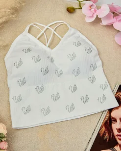 Best Damski biustonosz sportowy z cyrkoniami Sportowe