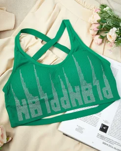 Discount Damski biustonosz sportowy z cyrkoniami Sportowe