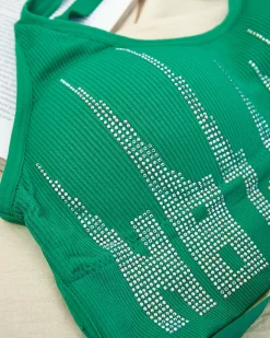 Discount Damski biustonosz sportowy z cyrkoniami Sportowe