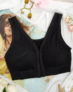 New Damski biustonosz sportowy prążkowany Sportowe