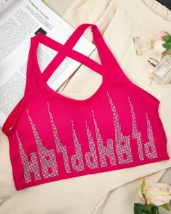 Discount Damski biustonosz sportowy z cyrkoniami Sportowe