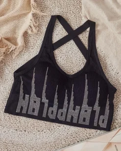 Hot Damski biustonosz sportowy z cyrkoniami Sportowe