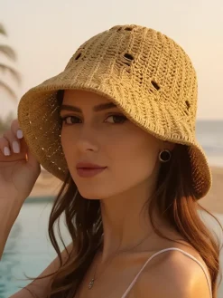 Sale Damski kapelusz letni Sunny Bucket Damskie Czapki I Kapelusze