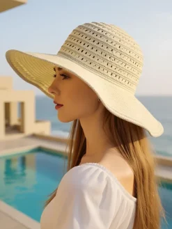 Sale Damski kapelusz słomiany Solvella Damskie Czapki I Kapelusze