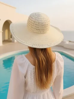 Sale Damski kapelusz słomiany Solvella Damskie Czapki I Kapelusze