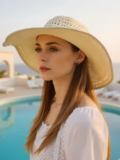 Sale Damski kapelusz słomiany Solvella Damskie Czapki I Kapelusze