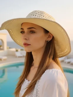 Sale Damski kapelusz słomiany Solvella Damskie Czapki I Kapelusze