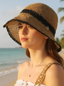 Outlet Damski kapelusz słomiany Sun Bloom Damskie Czapki I Kapelusze