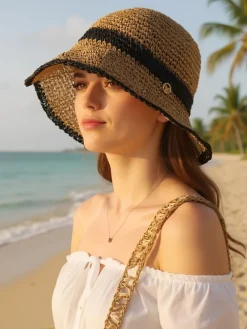 Outlet Damski kapelusz słomiany Sun Bloom Damskie Czapki I Kapelusze