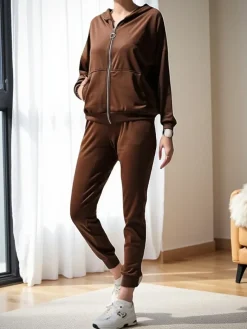 Sale Damski komplet a'la welur Damskie Komplety Damskie