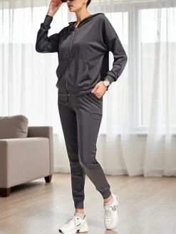 Hot Damski komplet a'la welur Damskie Komplety Damskie