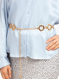 Discount Damski metalowy pasek ozdobny Damskie Paski