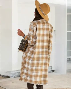 Best Damski płaszcz w kratę Kurtki / Marynarki / Płaszcze