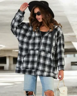 Online Damski płaszcz typu koszula Kurtki / Marynarki / Płaszcze