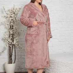 Best Damski różowy szlafrok Szlafroki