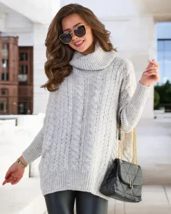 Best Damski sweter z golfem Swetry