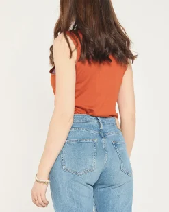 Best Damski top w kolorze camelowym Bluzki / Koszule / Koszulki