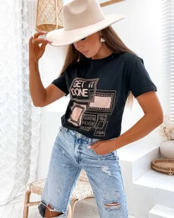 New Damski t-shirt z nadrukiem Bluzki / Koszule / Koszulki