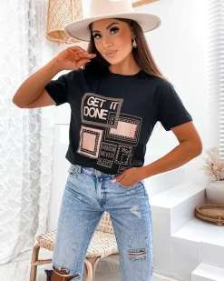 New Damski t-shirt z nadrukiem Bluzki / Koszule / Koszulki