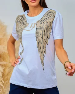 New Damski t-shirt z nadrukiem Bluzki / Koszule / Koszulki