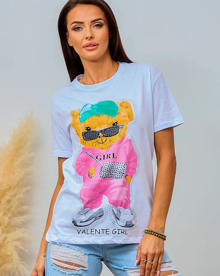 Damski t-shirt z nadrukiem Bluzki / Koszule / Koszulki