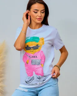 Damski t-shirt z nadrukiem Bluzki / Koszule / Koszulki