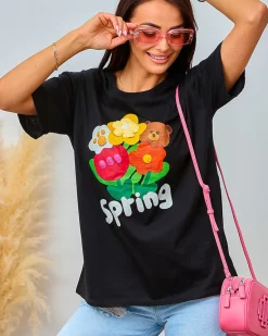 Sale Damski t-shirt z nadrukiem Bluzki / Koszule / Koszulki