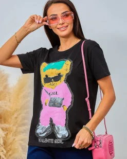 Clearance Damski t-shirt z nadrukiem Bluzki / Koszule / Koszulki