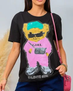 Clearance Damski t-shirt z nadrukiem Bluzki / Koszule / Koszulki