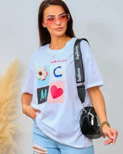 New Damski t-shirt z nadrukiem Bluzki / Koszule / Koszulki