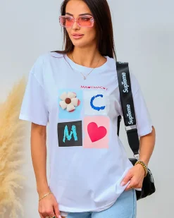 New Damski t-shirt z nadrukiem Bluzki / Koszule / Koszulki