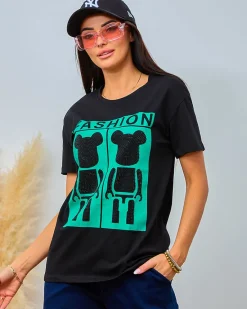 Clearance Damski t-shirt z nadrukiem Bluzki / Koszule / Koszulki