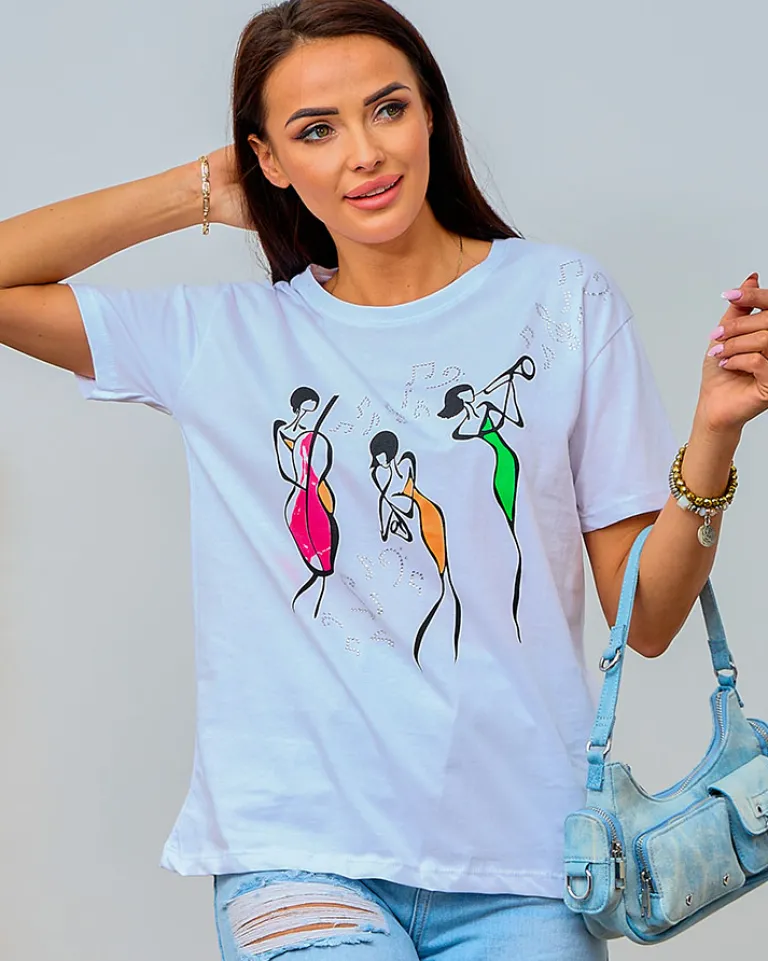 Best Damski t-shirt z nadrukiem Bluzki / Koszule / Koszulki