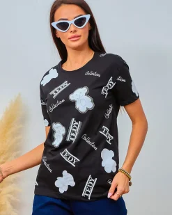 Clearance Damski t-shirt z nadrukiem Bluzki / Koszule / Koszulki