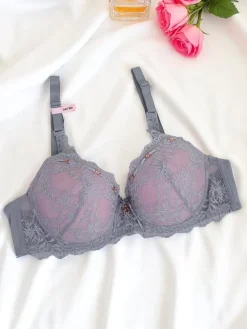 Clearance Damski usztywniany biustonosz z koronką Delicate Grace Codzienne