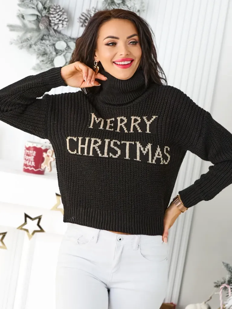 Sale Damski świąteczny sweter Swetry