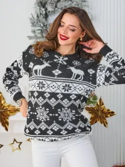 Clearance Damski świąteczny sweter Swetry