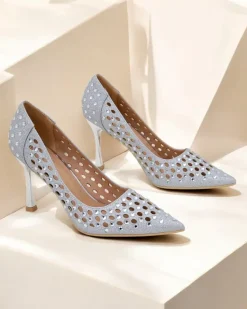 Discount Damskie ażurowe czółenka na szpilce Ecatte Szpilki|Klasyczne