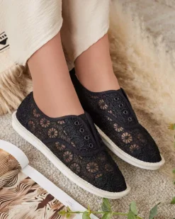 Outlet Damskie ażurowe tenisówki Nurram Trampki