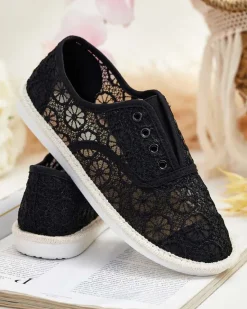 Outlet Damskie ażurowe tenisówki Nurram Trampki